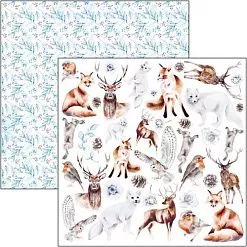 Набор бумаги 20х20 см "Winter Journey, 12 листов (Ciao bella)