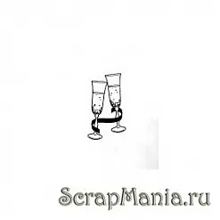 Штамп "Бокалы" (Скрапклуб)