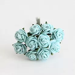 Букет мини розочек "Детский голубой", 10 шт (Craft) Букет мини розочек "Детский голубой", 10 шт (Craft)