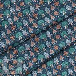Отрез ткани 39х50 см "Темный лес" (Cotton)