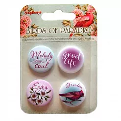 Набор фишек "Райские Птицы" (ScrapBerry's) Набор фишек "Райские Птицы" (ScrapBerry's)