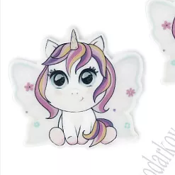 Акриловое украшение "Единорог с крыльями бабочки", 3,2х3,2 см, 1 шт