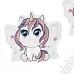 Акриловое украшение "Единорог с крыльями бабочки", 3,2х3,2 см, 1 шт