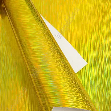 Отрез экокожи А4 "Полоски. Золото"