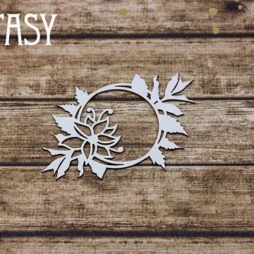 Чипборд "Мини-рамка с пуансетией 2261" (Fantasy)
