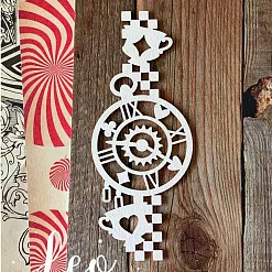 Чипборд "Алиса. Фон с часами", 4,2х10,5 см (LeoMammy)