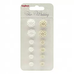 Набор пластиковых хризантем "Свадьба 2" (ScrapBerry's)