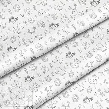 Отрез ткани 79х50 см "Друзья" (Cotton)