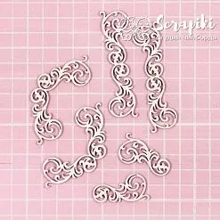 Чипборд "Завитки. Барокко", 2х7 см (Scrapiki)