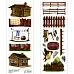 Лист с картинками 10х30 см "Летняя деревня. Избы" (ScrapMania)