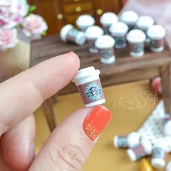 Миниатюра "Стаканчик кофе", 1,3х1,8 см (Югарт)