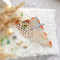Нож "Море. Сеть с крепежами", 8х11 см (ScrapMania) Нож "Море. Сеть с крепежами", 8х11 см (ScrapMania)