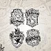 Штамп "Гарри Поттер. Набор гербов", 7,8х10 см (Креатив)