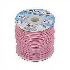 Шнур-резинка "Светло-розовый", толщина 2 мм, длина 10 м (Gamma) Шнур-резинка "Светло-розовый", толщина 2 мм, длина 10 м (Gamma)