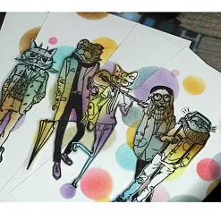 Штамп "Хипстеры. Ричард", 3,2х10 см (Скрапклуб)