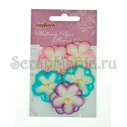 Набор цветочков "Анютины глазки", цвет голубой, фиолетовый, розовый (ScrapBerry's) Набор цветочков "Анютины глазки", цвет голубой, фиолетовый, розовый (ScrapBerry's)