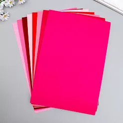 Набор фетра А4 "Палитра розового", толщина 2 мм, 8 листов (АртУзор) Набор фетра А4 "Палитра розового", толщина 2 мм, 8 листов (АртУзор)