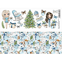 Лист с картинками 10х30 см "Модный Новый Год" (ScrapMania)