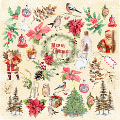 Набор бумаги 30х30 см "Christmas story", 10 листов (Summer Studio)