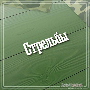 Чипборд "Стрельбы", 4,4х1,5 см (СкрапМагия)