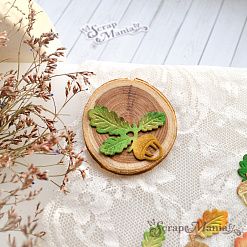 Нож "Листья леса. Желуди", 2,9х4,5 см (ScrapMania)