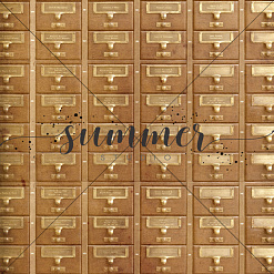 Набор бумаги 20х20 см "Vintage Library", 16 листов (Summer Studio)