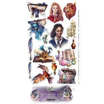 Набор бумаги 15х30 см "Legends of the magic school. Для вырезания", 9 листов (Alchemy of Art)