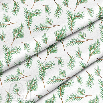Отрез ткани 79х50 см "Кедровые ветви" (Cotton)