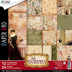 Набор бумаги 30х30 см "La traviata", 12 листов (Ciao bella)