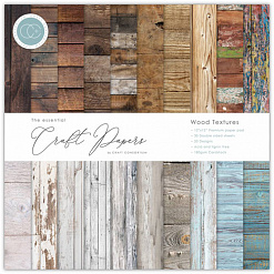Набор бумаги 30х30 см "Wood textures", 30 листов (Craft consortium)