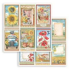 Набор бумаги 30х30 см "Sunflower art", 10 листов (Stamperia)