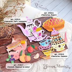 Нож "Чаепитие. Пирог", 3,6х6,6 см (ScrapMania)