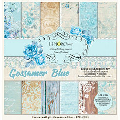 Набор бумаги 30х30 см "Gossamer blue", 6 листов (Lemon Craft)