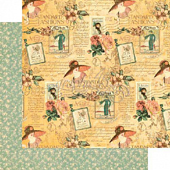 Набор бумаги 30х30 см "Ladies diary. Дневник леди", 24 листа (Graphic 45)