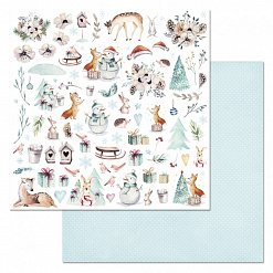 Набор бумаги 30,5х30,5 см "Этника новогодняя", 12 листов (ScrapMania)