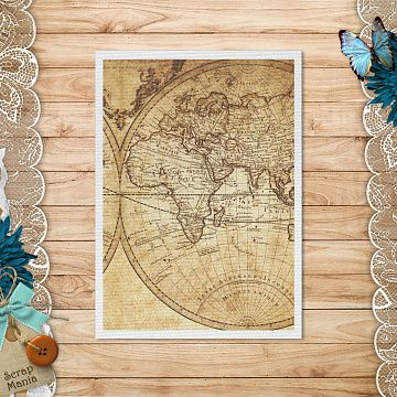 Тканевая карточка "Мужчина на миллион. Карта" (ScrapMania)