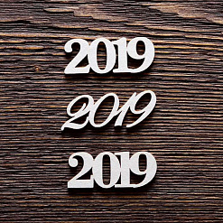Набор украшений из чипборда "2019" (ArtLines)