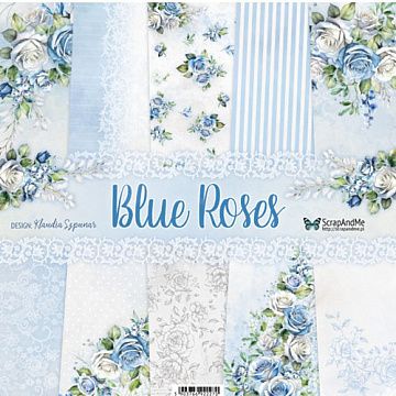 Набор бумаги 30х30 см "Blue Roses", 5 листов (ScrapAndMe)