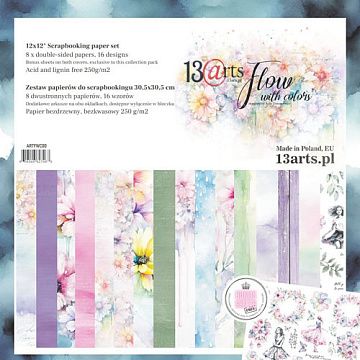Набор 30х30 см "Flow with colors", 9 листов (13Arts)