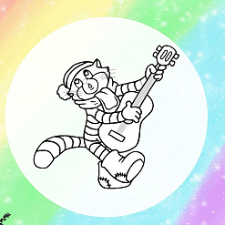 Штамп "Кот Матроскин", 5,5х5,5 см (Креатив)