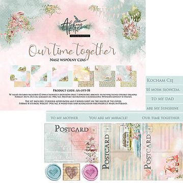 Набор бумаги 20х20 см "Our Time Together", 12 листов (Alchemy of Art)
