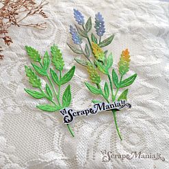 Нож "Длинные растения. Ветка с метелками", 4,1х8 см (ScrapMania)