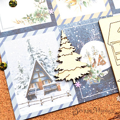 Чипборд "Дачный Новый Год. Домики", 12х15 см (ScrapMania)