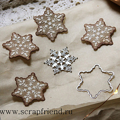 Нож "Фоновая снежинка", 4,5 см (Scrapfriend)