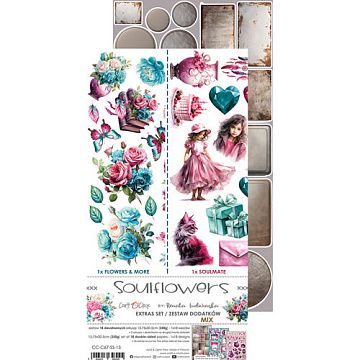 Набор бумаги 30х15 см "Soulflowers. Mix", 18 листов (CraftO'clock)
