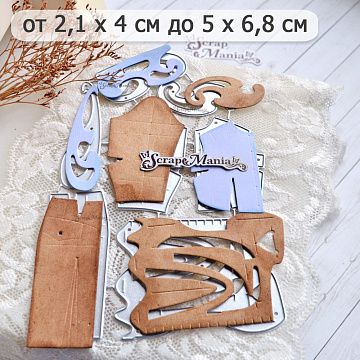 Нож "Рукоделие. Выкройки и лекала", 5х6,8 см (ScrapMania)