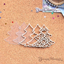 Шейкер "Фономикс. Новогодний. Ажурная елка мини", 5х5,2 см (ScrapMania)