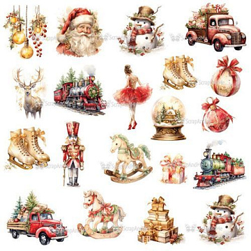 Бумага 30х30 "Rustic Christmas. Christmas 23" (ScrapAndMe)
