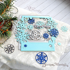 Нож "Снежная рамка", 11х12,5 см (ScrapMania)