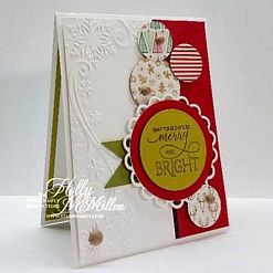 Набор бумаги 30х30 см с наклейками "Merry & Bright", 12 листов (Simple Stories)